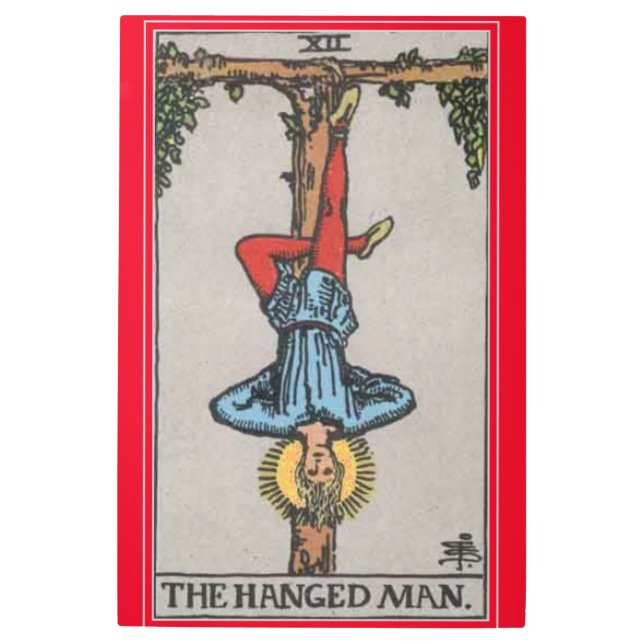Tarot Card Hanged Man  Metal Print (Front)