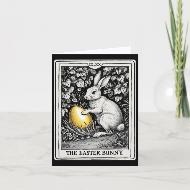 Tarot Card Happy Easter Bunny Spring Easter Egg Ea (Front)