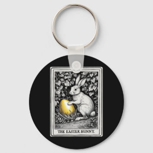 Tarot Card Happy Easter Bunny Spring Easter Egg Ea Keychain