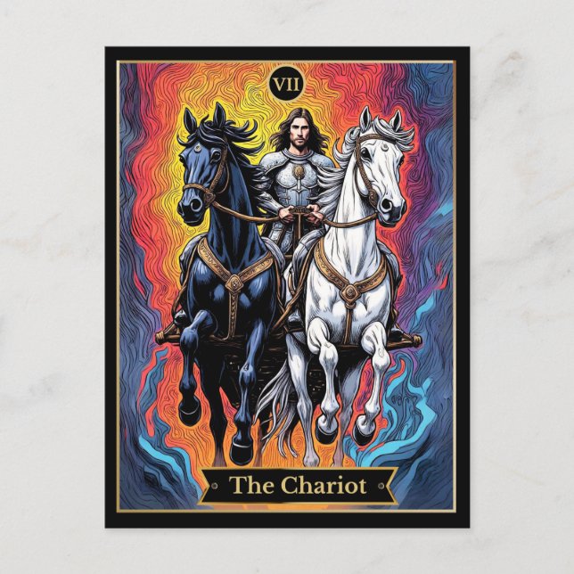 Tarot Card Illustration, The Chariot (Front)