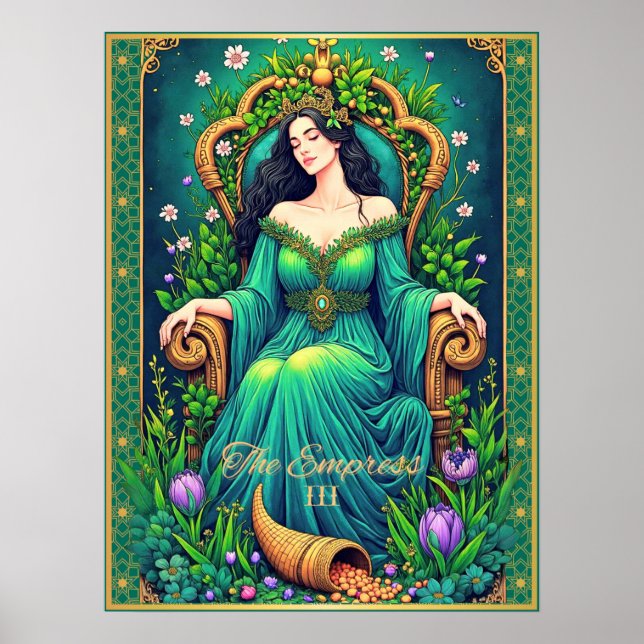 Tarot Card Illustration, The Empress Poster (Front)