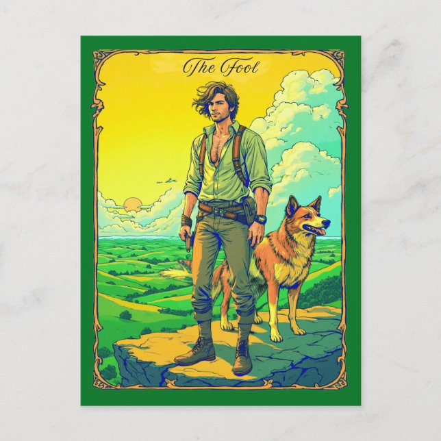 Tarot Card Illustration, The Fool (Front)