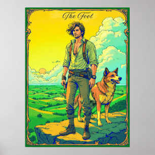 Tarot Card Illustration, The Fool Poster