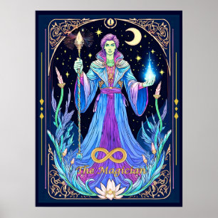 Tarot Card Illustration, The Magician Poster
