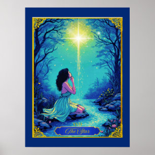 Tarot Card Illustration, The Star Poster