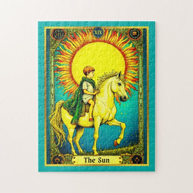 Tarot Card Illustration, The Sun Jigsaw Puzzle (Vertical)