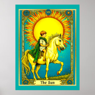 Tarot Card Illustration, The Sun Poster