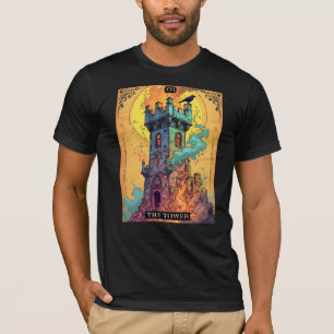 Tarot Card Illustration, The Tower T-Shirt