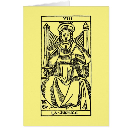 Tarot Card: Justice Cards (Front)