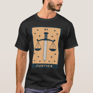 Tarot Card Justice Mystical Cards Occult Magic T-Shirt
