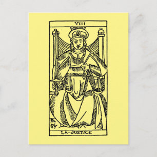 Tarot Card: Justice Postcard