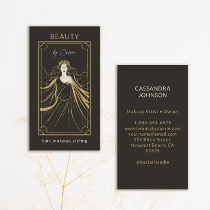Tarot Card Makeup Hair Stylist Aesthetician Black