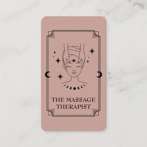 Tarot Card Massage Therapist Business Card
