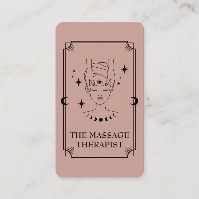 Tarot Card Massage Therapist Business Card (Front)