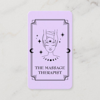 Tarot Card Massage Therapist Business Card