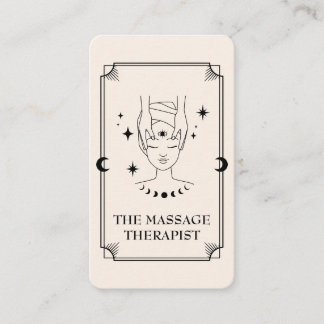 Tarot Card Massage Therapist Business Card