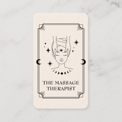 Tarot Card Massage Therapist Business Card