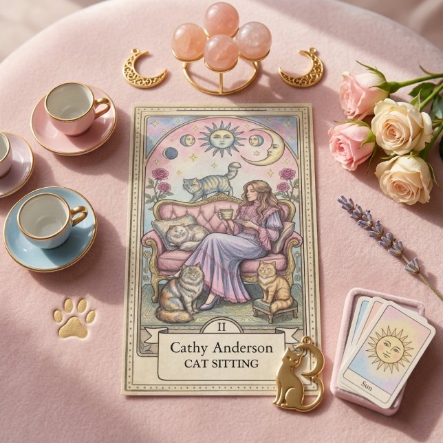 Tarot Card Mystical Cat Sitter Kitty Animal Lover  (Creator Uploaded)
