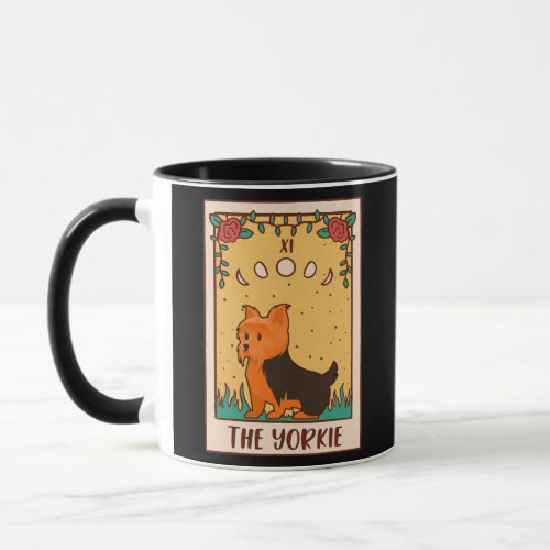 Tarot Card Occult Magic Occultism Dog Yorkie  Mug