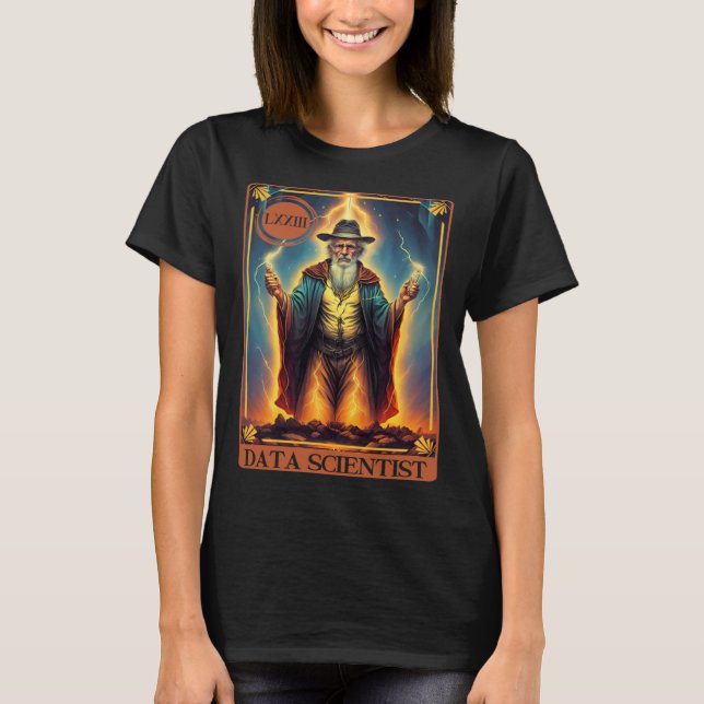 Tarot Card of Data Scientist T-Shirt (Front)