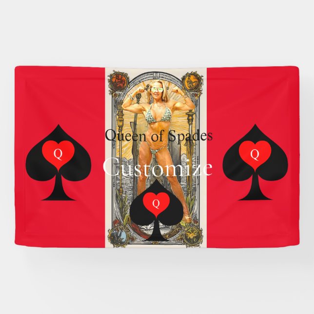 Tarot Card Queen of Spades Thunder_Cove Banner (Horizontal)