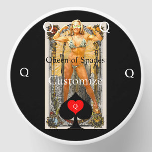Tarot Card Queen of Spades Thunder_Cove Mini Candle Favors