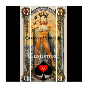 Tarot Card Queen of Spades Thunder_Cove Triptych