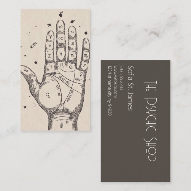  Tarot Card Reader  Psychic Palm Reading  (Front/Back)