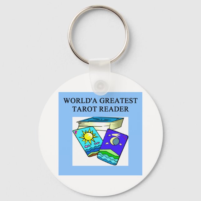 tarot card reader reading design keychain (Front)