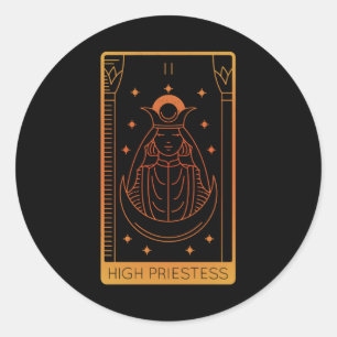 Tarot Card Shirts For Women Occult The High Classic Round Sticker