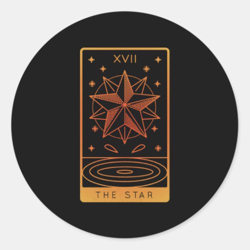 Tarot Card Shirts For Women Occult The Star Tarot Classic Round Sticker