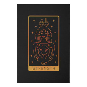 Tarot Card Shirts For Women Occult The Strength Faux Canvas Print