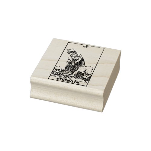 Tarot Card Strength Personalized Text Rubber Stamp