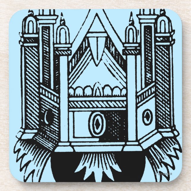 Tarot Card: The Ace Of Cups Drink Coaster (Front)