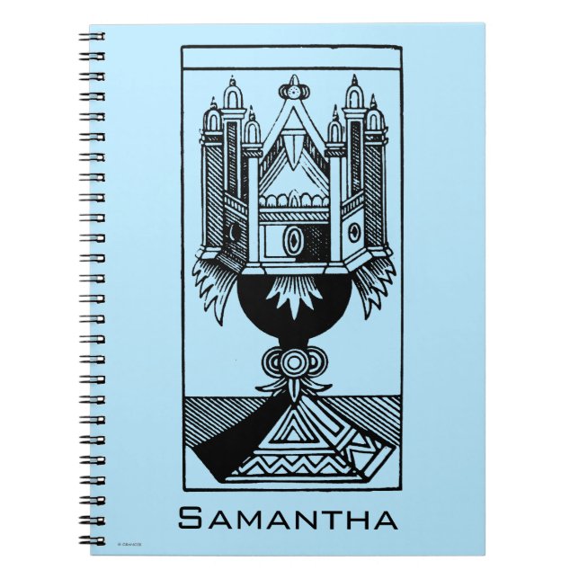 Tarot Card: The Ace Of Cups Notebook (Front)