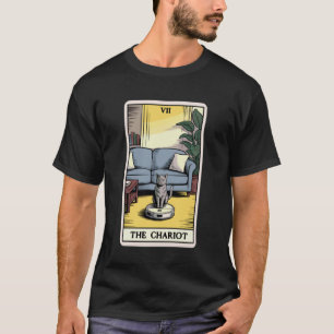 Tarot Card The Chariot Cat Robot Vacuum Cleaner Fu T-Shirt
