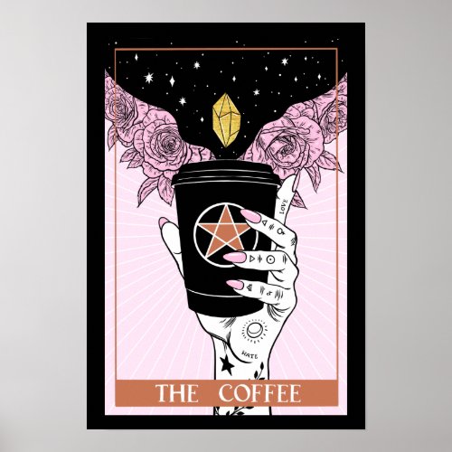 Tarot card the Coffee Poster