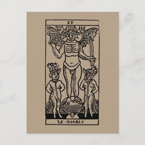Tarot Card The Devil Postcard