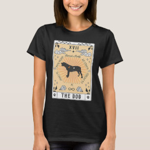 Tarot Card The Dog Spanish Mastiff Celestial Space T-Shirt