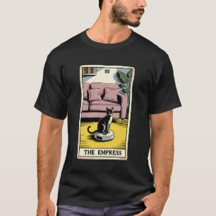Tarot Card The Empress Cat On Robot Vacuum Cleaner T-Shirt