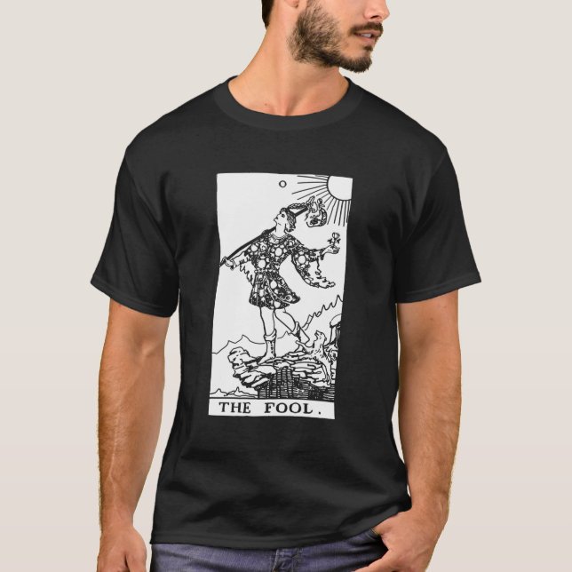 Tarot Card The Fool Ae Waite Tarot T-Shirt (Front)
