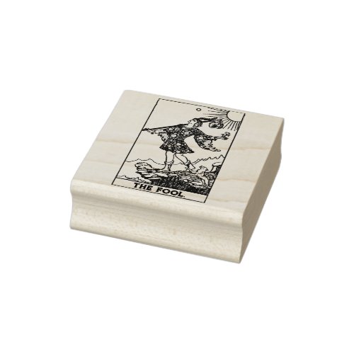 Tarot Card The Fool Personalized Text Rubber Stamp