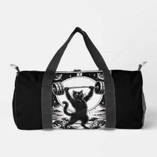 Tarot Card The Gym Lover Black Cat  Duffle Bag