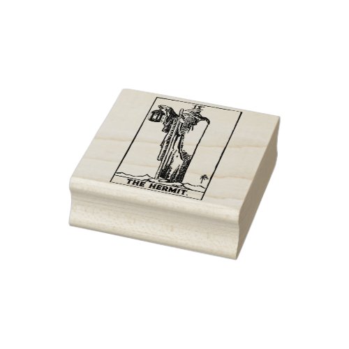 Tarot Card The Hermit Personalized Text Rubber Stamp
