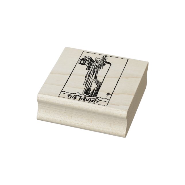 Tarot Card: The Hermit: Personalized Text Rubber Stamp (Stamp)