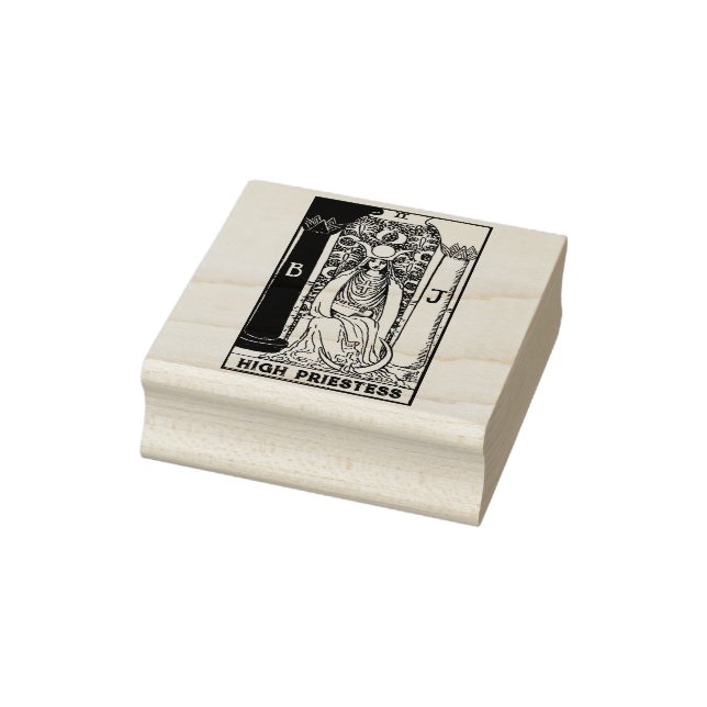 Tarot Card: The High Priestess: Personalized Text Rubber Stamp (Stamp)
