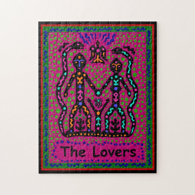 TAROT CARD - THE LOVERS JIGSAW PUZZLE (Vertical)