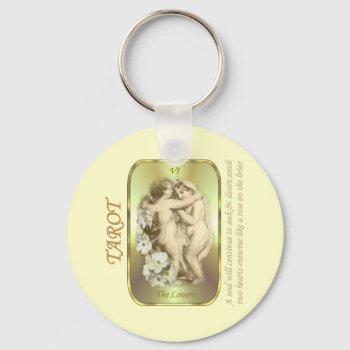Tarot Card - The Lovers Keychain by WitchysCauldron at Zazzle