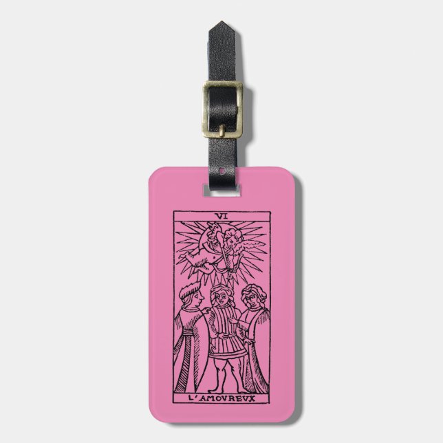 Tarot Card: The Lovers Luggage Tag (Front Vertical)