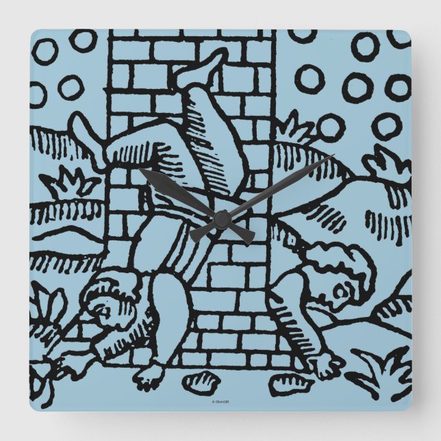 Tarot Card: The Madhouse Square Wall Clock (Front)